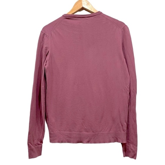 CONTE of Florence Dusty Rose Cotton Crewneck Sweater Size Medium - Picture 3 of 7